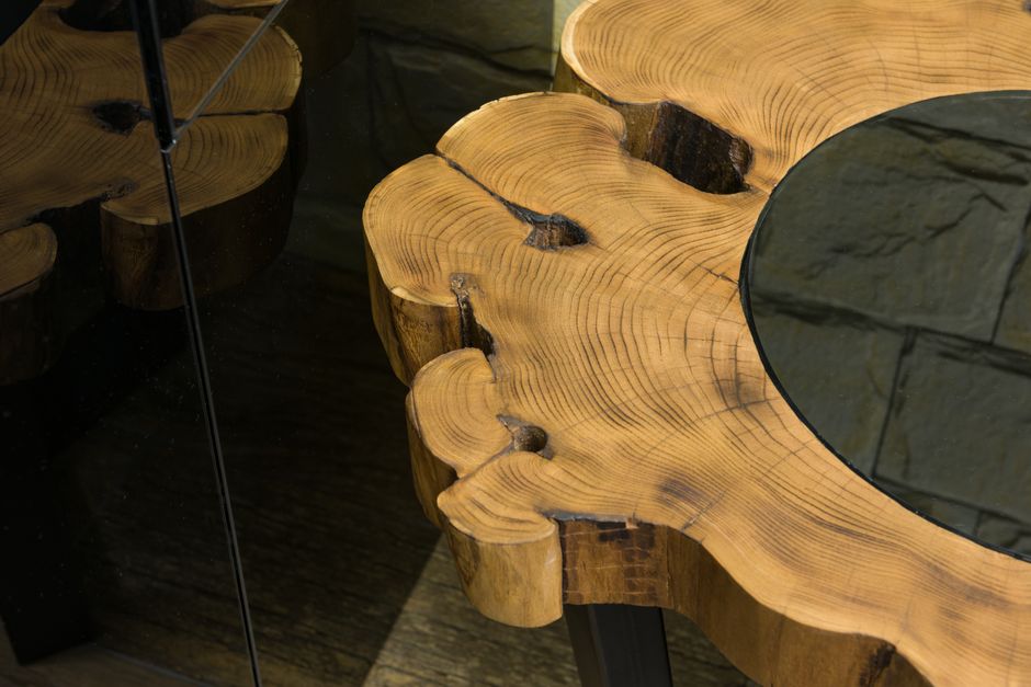 A beautiful live edge wood table showcasing handmade furniture quality